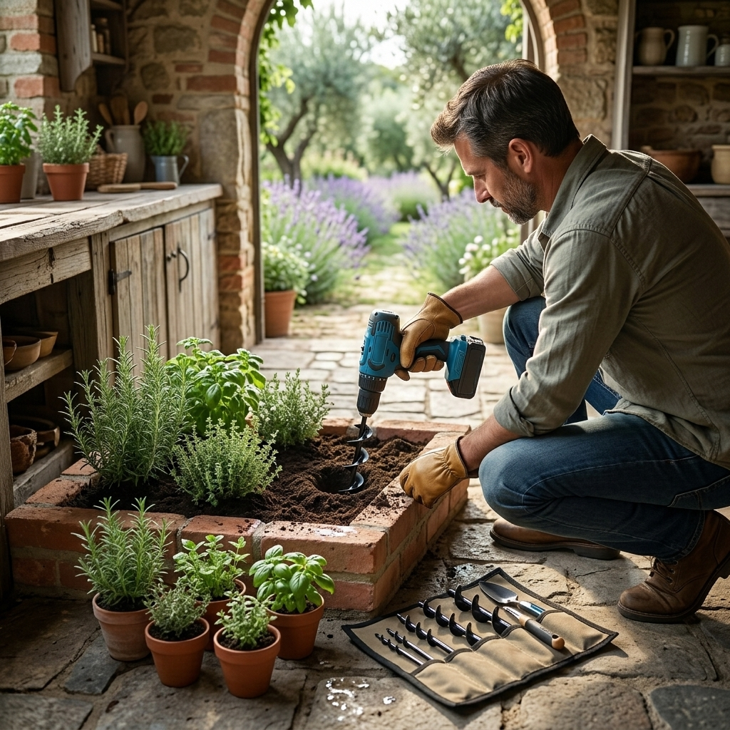 DrillDig™ – Punta a Trivella per Trapano per Scavo e Giardinaggio Rapido