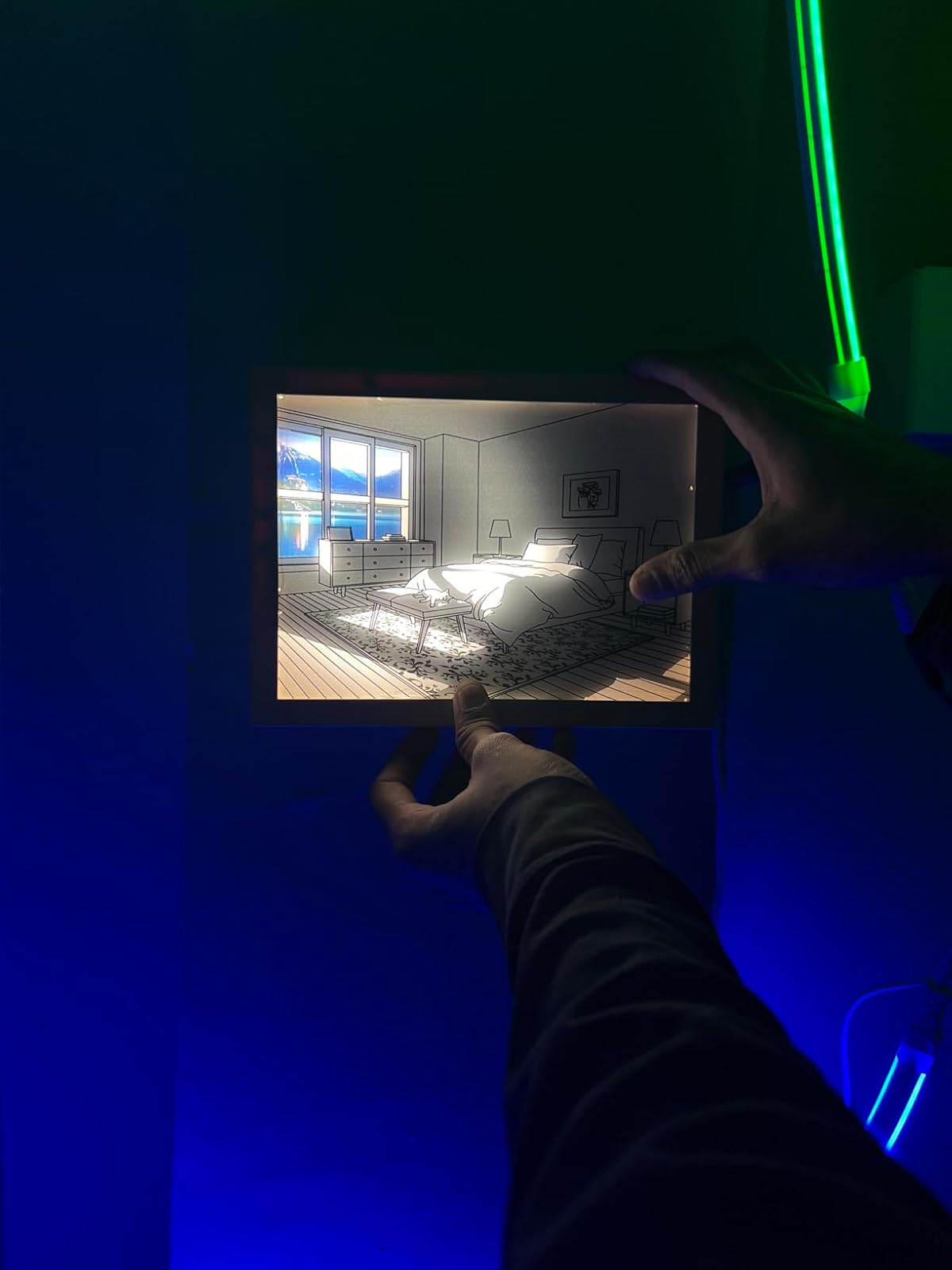 LuminaFrame™ – Quadro Luminoso a LED con Effetto Sole e Dimmerazione Tricolore Smart
