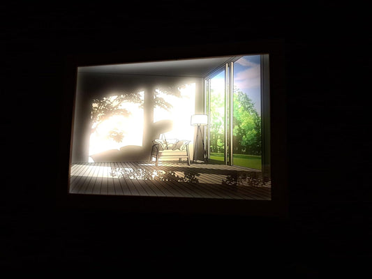 LuminaFrame™ – Quadro Luminoso a LED con Effetto Sole e Dimmerazione Tricolore Smart