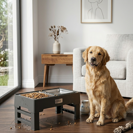 Ciotole doppie per cani in piedi  ad altezza regolabile alimentazione Piatto Bowl  Alimentatori per cani Prodotti per animali domestici