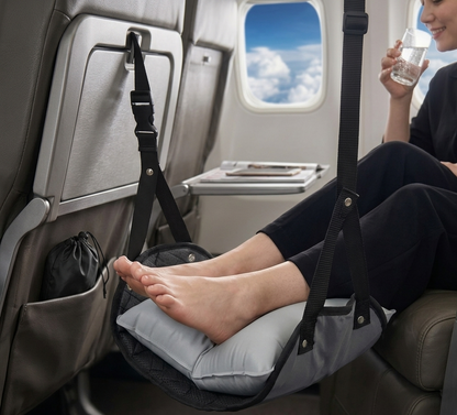 Amaca Poggiapiedi Regolabile per Viaggi e Ufficio - Supporto Ergonomico Portatile