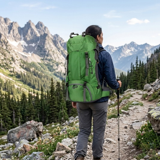 Zaino da Trekking 60L "Free Knight" Ergonomico, Impermeabile e Ideale per Escursionismo e Viaggi